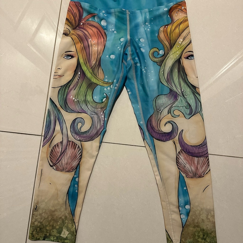 Colorful Mermaid Print Leggings